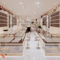 Thiết kế tiệm vàng Hoàng Kim Phát đẳng cấp, hiện đại